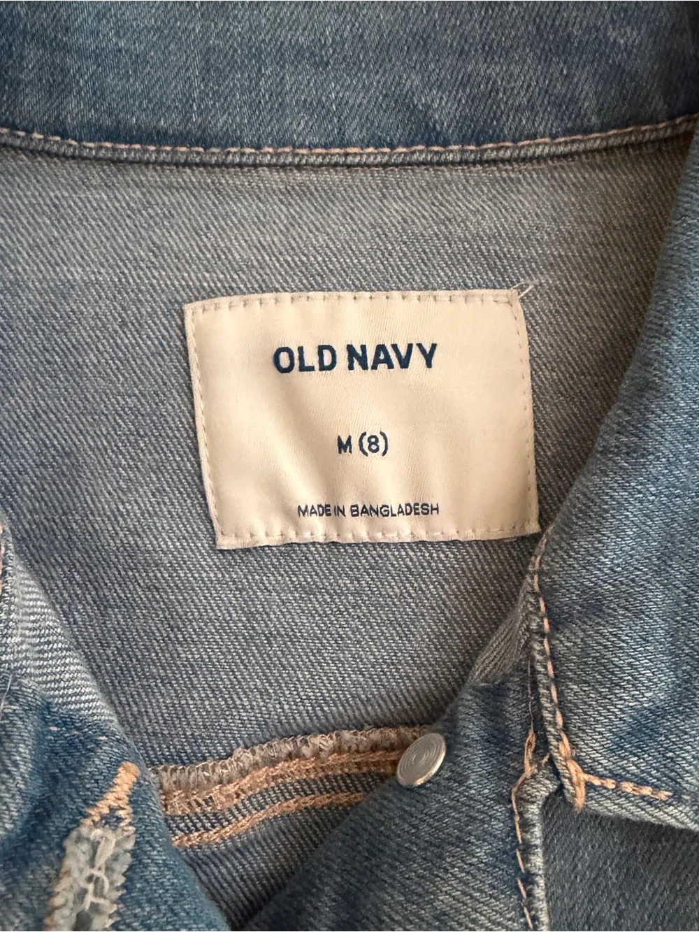 Old Navy Girls' Blue to Cream Ombre Denim Jacket